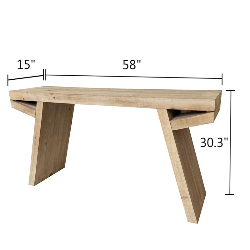 Gracie Oaks 58" Wood Console Table & Reviews | Wayfair